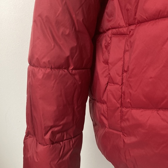 Banana Republic factory Burgundy Funnel-Neck Puffer Coat - Picture 8 of 10
